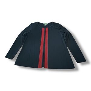 Exclusively Misook Petite Black Long Sleeve Knit Cardigan Sweater Jacket Sz PXL